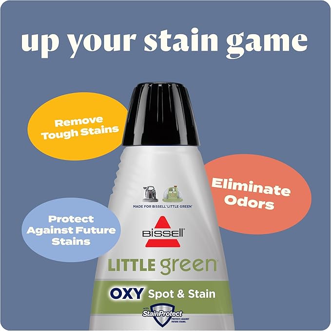 BISSELL Little Green Mini Portable Carpet and Upholstery Deep Cleaner, Car/Auto Detailer, with HydroRinse Self-Cleaning Tool and 4" Tough Stain Tool, Tea Green, 4075-PawvioPets