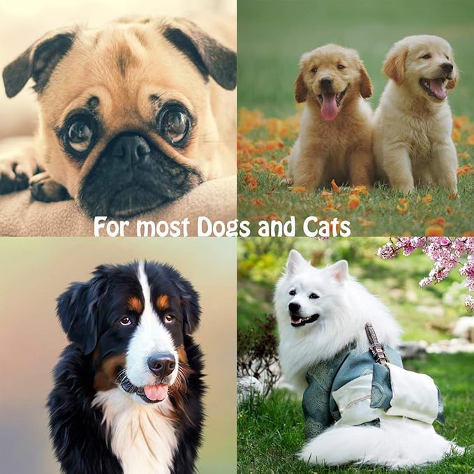 7 Pcs Pet Dog Grooming Comb, Metal Head Comb for Long Hair, Dog Tear Stain Remover Combs, Hair Combs Remover for Dogs Cats, Pet Grooming Tool Removes Crust, Mucus and Stains - 5 Types-PawvioPets