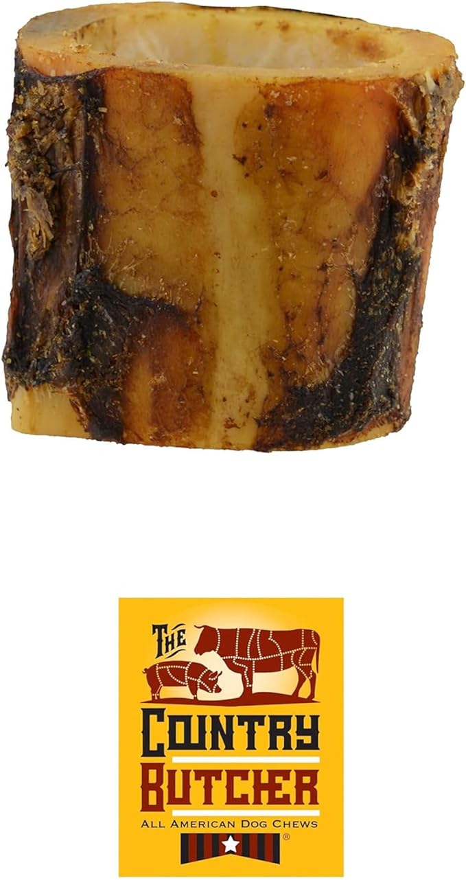 2" Beef Marrow Dog Bones for Aggressive Chewers, Small Breed Dog Treat, Natural, Tough, Chew Toy, Made in The USA, 6 Count-PawvioPets