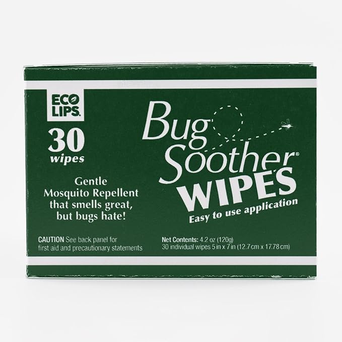 Bug Soother Wipes (30 ct) - Natural Insect, Gnat and Mosquito Repellent & Deterrent - 100% DEET-Free Safe Bug Wipes for Adults, Kids, & Pets - Made in USA-PawvioPets