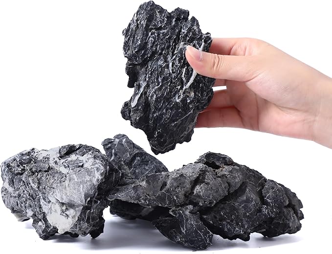 2-6 Inches Natural Seiryu Stone 4 PCS Aquarium Rocks for Aquascaping, Aquarium Landscaping, Terrariums, Fish Tank Decoration, Vivariums, Paludarium, Reptile and Amphibian Enclosures-PawvioPets