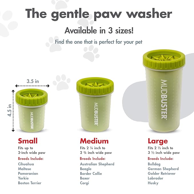 Dexas Green Small Dog Paw Cleaner for Dogs - Premium Quality Pet Supplies and Dog Accessories - Cleans Mud and Dirt - Easy to Use and Clean - Patented Product - BPA Free-PawvioPets