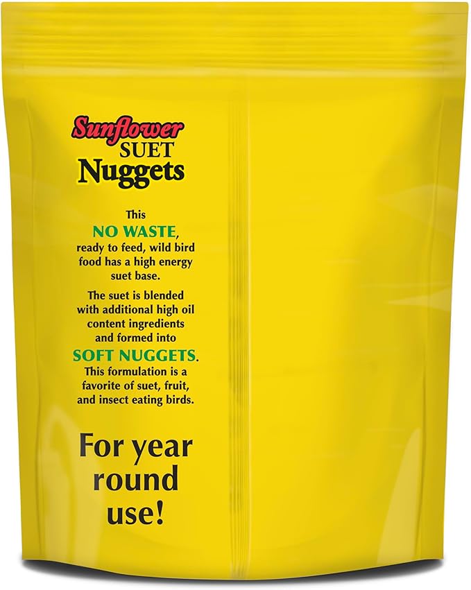 C&S Sunflower Suet Nuggets, Suet Nuggets for Wild Birds, 27 Ounces-PawvioPets