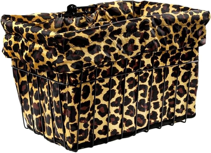 Cruiser Candy Bike Basket Liner Waterproof, Universal Fit for Most Bike Baskets, Stylish 2in1Tote, Bike Basket Cover, EBiKE Front Wire Or Wicker Bike Baskets Fits Up to 15x12x10-PawvioPets