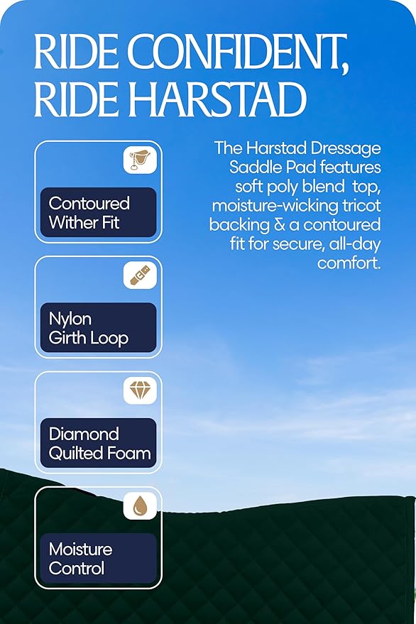 Equinavia Harstad Dressage Saddle Pad | Classic & Durable | Moisture-Wicking Tricot Backing-PawvioPets