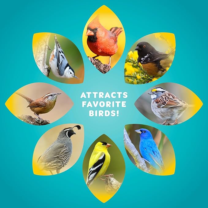 Audubon Park Waste Free Wild Bird Seed –12 lb. No Mess Blend with Sunflower Hearts & Peanut Pieces – Bird Food for Outside Feeders-PawvioPets