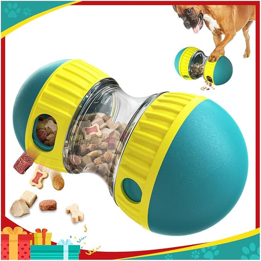 Dog Puzzle Toys, Rolling Treat Dispensing Ball, Brain Stimulation & Slow Feeder, Dog Enrichment Toys to Keep Them Busy (Green)-PawvioPets