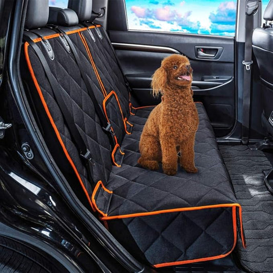 Car Seat Protector, 600D Heavy Duty Car Seat Cover for Dogs, Waterproof Dog Car Seat Cover for Back Seat, Scratch Proof Nonslip Seat Cover for Dogs in Car-PawvioPets