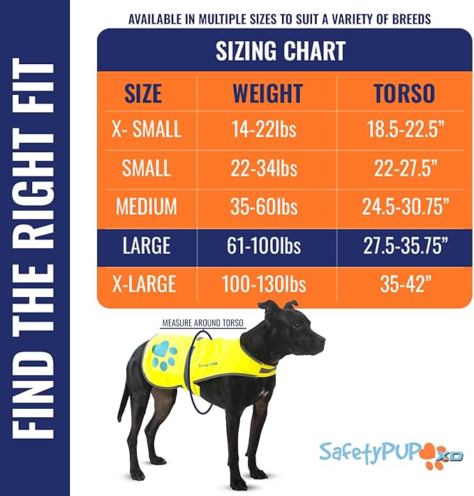 Dog Reflective Vest – Hi-Vis Fluorescent Visibility That Helps to Safeguard Your Pet On/Off Leash in Urban & Rural Areas (Yellow, Large)-PawvioPets