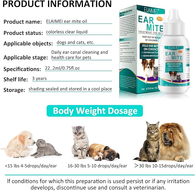 Ear Mite Treatment for Dogs, Dog Ear Infection Treatment, Ear Mite Treatment for Dog Yeast Infection, Alleviation Suffering from Ear Mites & Itching and Odours Stinky Stuff for Dogs Ears-PawvioPets