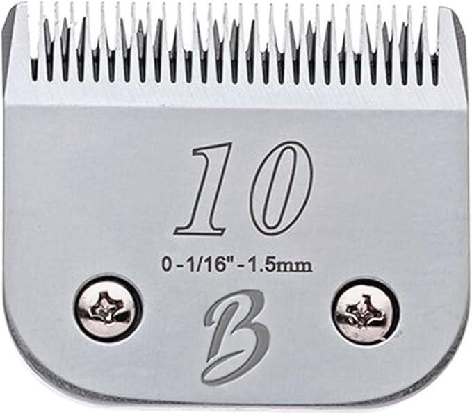 Detachable A Series 10 Blade Dog Grooming Cut Length 1/16" / 1.5mm Japanese Carbonized Steel Dog Grooming Blades 10 (Compatible A5 Series Clippers for Dogs Horses(B10)-PawvioPets