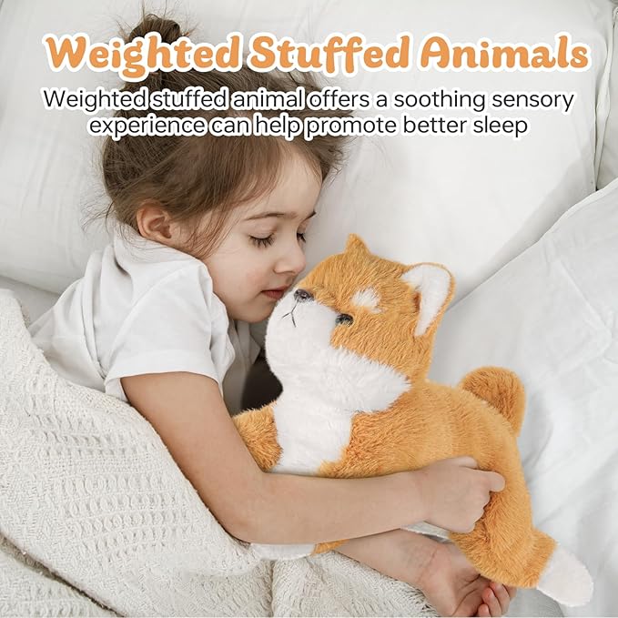 19Inch 3 Pounds Dog Weighted Stuffed Animals, Cute Realistic Puppy Stuffed Animal, Sensory Comfort Plush Throw Pillow Toy, Dog Plush Gift for Adults Kids Youth-PawvioPets