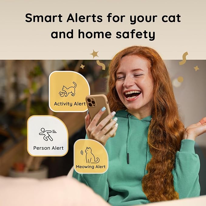 2K Pet Camera Treat Dispenser, AI Photo Album, Dog Camera with 360° Auto Tracking & 5G/2.4G WiFi, 2-Way Talk, Remote Treat Tossing, Motion Alerts for Cats Indoor-PawvioPets