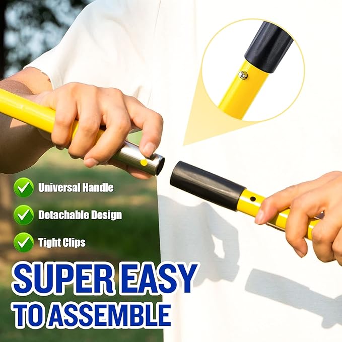 Dog Pooper Scooper,Tray and Spade Set Poop Scooper for Dogs, Adjustable Long Handle Metal Pooper Scooper with Bin for Pet Waste Removal, No Bending Clean Up for Medium and Large Dogs-PawvioPets