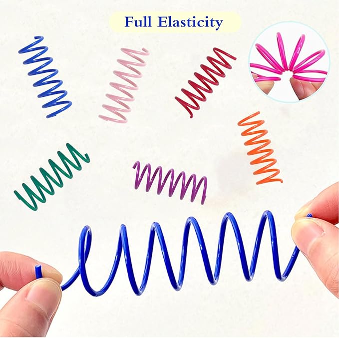 12PCS 12Colors Cat Spring Toys for Indoor Cats, Interactive Coil Springs for Self Play, Durable Heavy Plastic Cat Spiral Spring, Hunting, Biting, Swatting Creative Kitten Toy.-PawvioPets