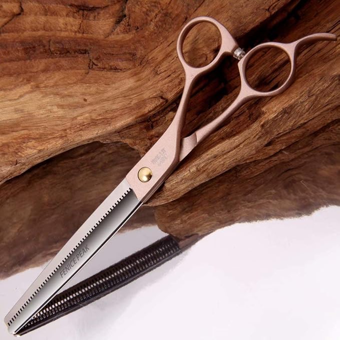 Fenice Peak Professional Thinning Scissors for Dog Cat 7/7.5'' Pet Grooming Scissors 440C Stainless Steel Thinning Shears for Dogs 50/56 Teeth-PawvioPets