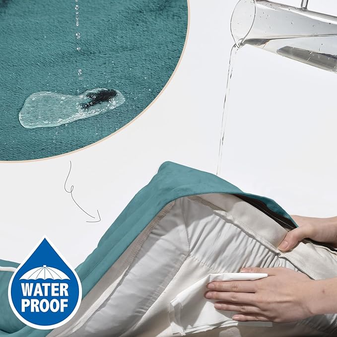 Comfort Expression Small Dog Beds Waterproof Orthopedic Foam Dog Sofa Beds for Small Dogs Comfy Pet Bed with Washable Removable Cover & Non-Slip Bottom(X-Small,Washed Blue)-PawvioPets