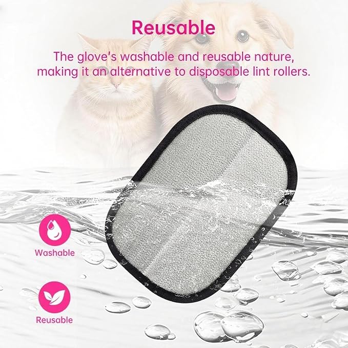 2Pcs Pet Hair Removal Gloves for Dogs and Cats, 2025 Upgraded Electrostatic Magic Hair Remover Glove,Reusable for Couch, Car Seat, Clothing, Carpet, Furniture & Bed Sheets(Brown)-PawvioPets