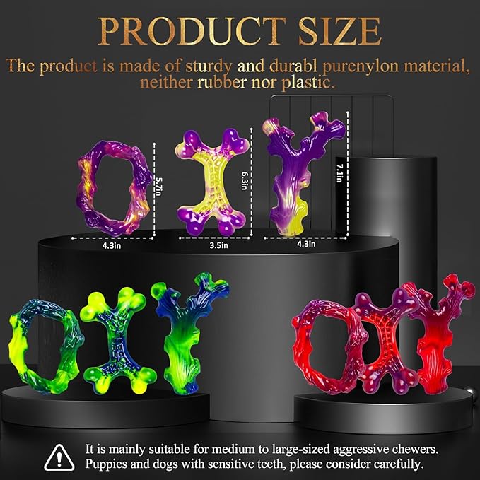 9-Pack Indestructible Dog Toys for Aggressive Chewers, Durable Chew Toys for Large Dogs, Dog Toy for Aggressive Chewer Large Breed, A Super Set for Happiness for All Dogs-PawvioPets