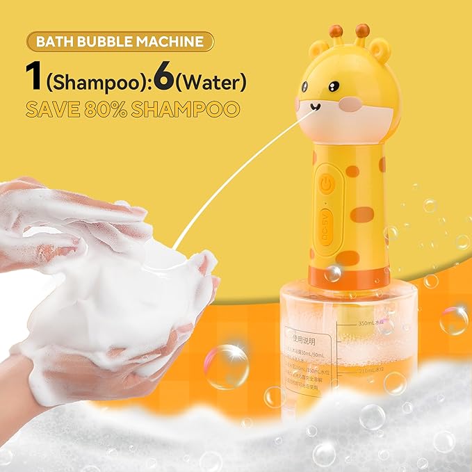 Electric Dog Cleaning Foam Machine with Bath Glove,Automatic Dog Soap Dispenser for Bath, Dog Bath Supplies - Outdoor Dog Shower Attachment for Bathtub for After Walk Pet Wash-PawvioPets