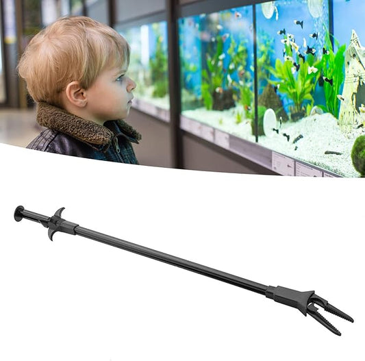 Aquarium Tweezer, 19.7 inch Aquarium Tongs, Water Plants Algae Plastic Clamp Clip Cleaning Tool, Multi Purpose Plant Pruning Pliers Cleaner Fish Tank Tweezer for Fresh and Saltwater Fish Tanks-PawvioPets