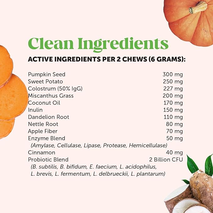 Dog Scoot Stopper - Complete Anal Gland Support with Fiber, Prebiotics & Probiotics - No Scoot for Dogs (90 ct)-PawvioPets