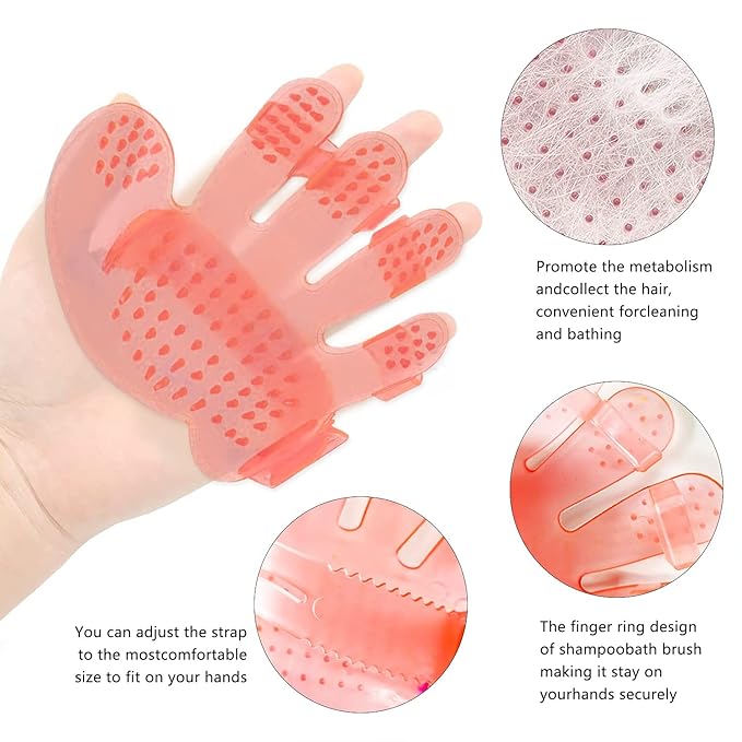 7-Piece Small Pet Grooming Kit: Brush, Nail Clippers, Hair Remover, Shampoo Brush with Hand Strap for Rabbits, Hamsters, Bunnies-PawvioPets