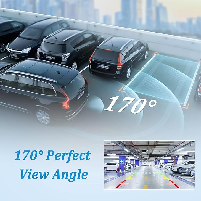 Car Backup Camera Rear View Camera 12-LED Night Vision Waterproof Reverse Camera 170° Wide View Angel Parking Camera for Universal Cars, Vehicles, Trucks, RV, Vans, SUV, Trailer, Pickup-PawvioPets