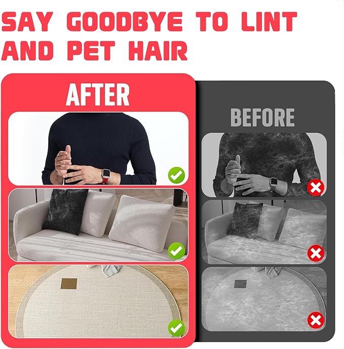 2 Upgraded Thickened Electrostatic Pet Hair Removal Gloves Brush,2025 New Reusable Cat Dog Hair Remover Grooming Gloves,Double Sided Washable Static Animal Fur Removal Tool for Couch,Carpet, Clothes-PawvioPets