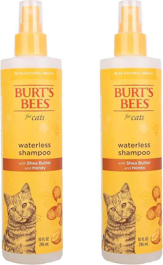 Burt's Bees for Pets Waterless Cat Grooming Spray with Shea Butter and Honey, 99.3% Natural Origin Formulas, Dry Shampoo, Kitten Supplies, 10oz-PawvioPets