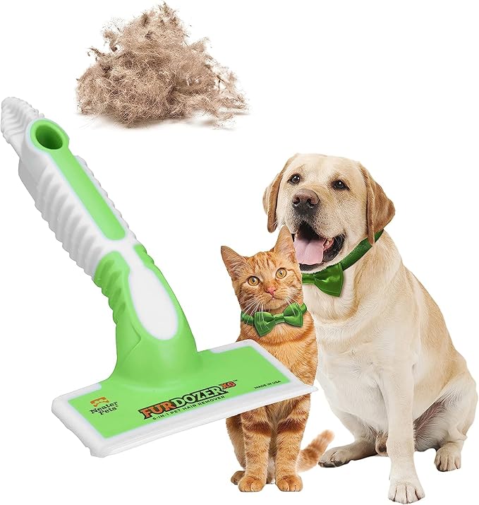 FurDozer X6 Pet Hair Remover & Auto Detailing Tool - Cat & Dog Hair Remover for Carpets, Car Interiors, Couches, Bedding, & Pet Furniture - Reusable Pet Hair Removal Tool for Cat and Dog Fur & Lint-PawvioPets