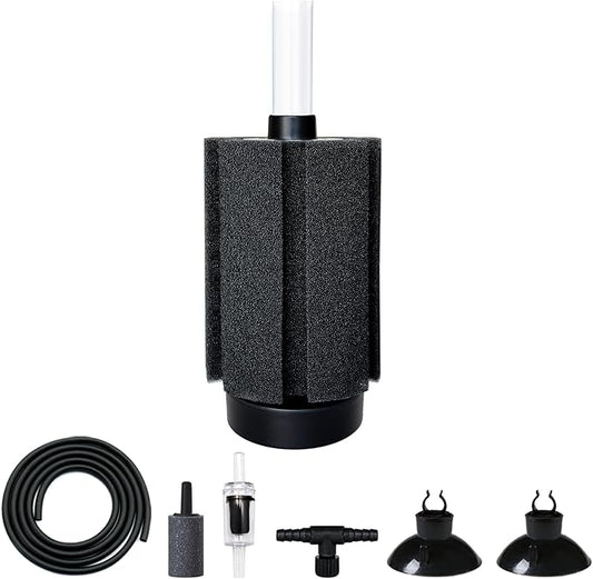 Aquarium Sponge Filter,10 Gallon Bio Sponge Filter with Airstone Breeding Fry Betta Shrimp for Fish Tank 10-30-50 Gallon-PawvioPets