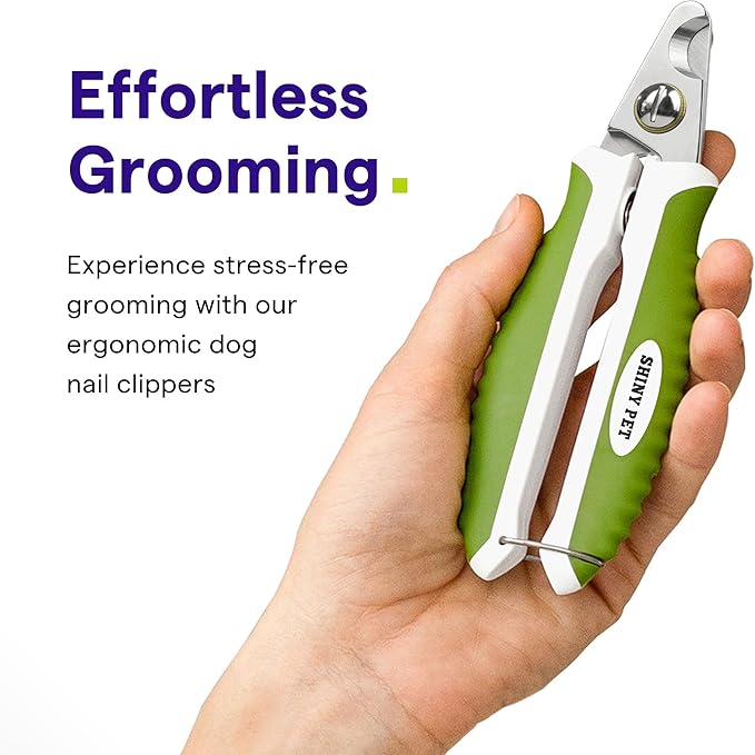 Dog Nail Clippers with Safety Guard - Pet Nail Clippers for Medium and Small Breed - Protective Nail Cutter, Safe Claw Trimmer, Ergonomic Toenail Scissors - Ebook Guide-PawvioPets