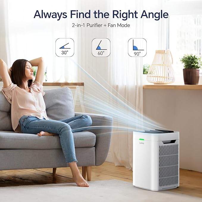 Air Purifiers for Home Large Room Up to 2600 Ft², Double-Sided HEPA Air Purifier with Washable Pre-filter, Fan Mode, Smart WiFi, PM 2.5 Air Quality Monitor, for Pets Hair, Dust, Pollen, Smoke-PawvioPets
