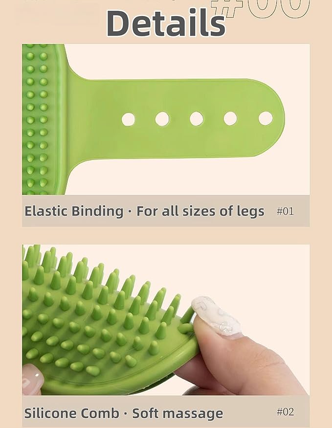 4-Pack Silicone Cat Brush Set, Pet Scratcher and Massager – Adjustable Pet Deshedding Brush, Bath Brush for Cats and Dogs, Suitable for Furniture Legs & Corners (4PCS (2 Yellow + 2 Green))-PawvioPets