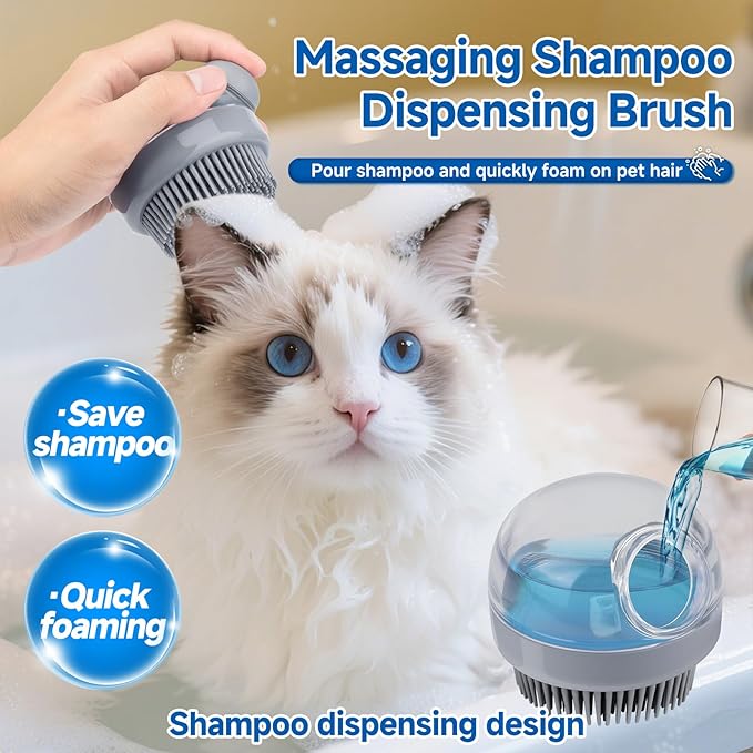3-in-1 Pet Steam Brush Set for Dogs & Cats, Grooming Comb with Spray, Defur Tool, Water-Free Shampoo, Bath Gloves,Bath Brush, Tooth & Ear Brush, Towel (11PCS)-PawvioPets