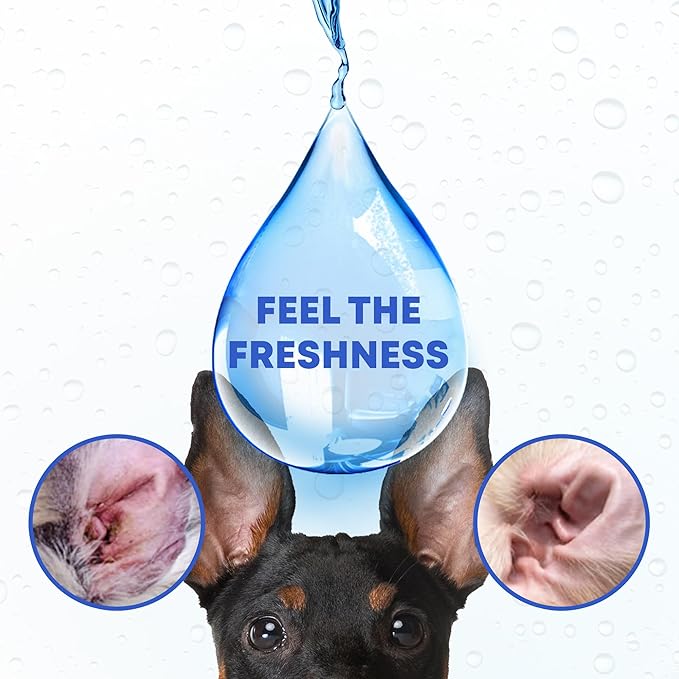Ear Cleaner Drops & Wash Solution for Cats and Dogs – Gentle Ear Hygiene, Wax Removal & Odor Control for Pets-PawvioPets