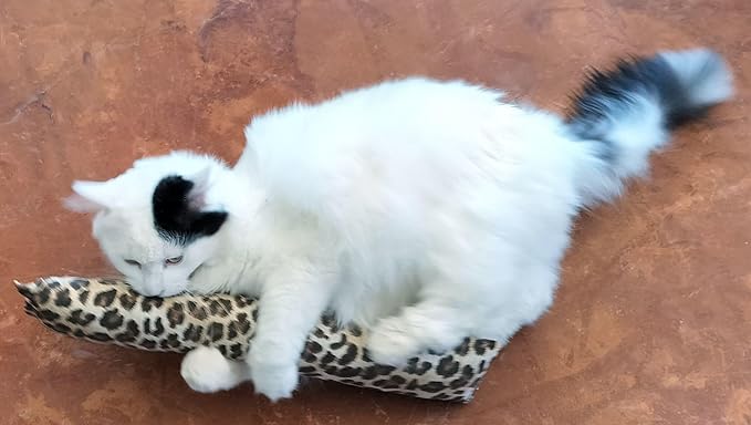 Extra Large 18" Catnip Kicker Toys/Kitty Kick Sticks/Cat-Nip Kick Sticks (Leopard) (Kickers Filled with 1 oz Premium Canadian Catnip)-PawvioPets