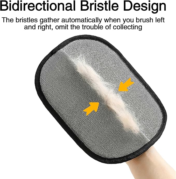 3Pcs Electrostatic Pet Hair Cleaning Gloves, 2025 Pet Hair Remover Glove, Washable Reusable Dogs Cats Hair Gloves for Furniture Bed Sheets Couch Clothes Carpet Car Seat-PawvioPets