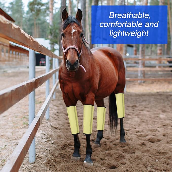 8 Pcs Mesh Fly Boots for Horse Breathable Mesh Horse Boots Protective Horse Leg Wraps Horse Leggings for Preventing Flies and Mosquitoes Bites (Light Pink, Dark Pink)-PawvioPets