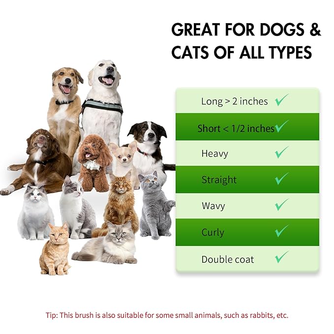 Dog Brush Kit - Self-Cleaning Slicker Brush with Bath Brush & Undercoat Rake | Deshedding Tools for Large - Small Dogs & Cats, Professional 3-in-1 Pet Grooming Set for Heavy Shedding, Green-PawvioPets