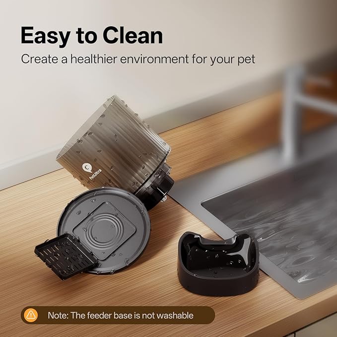 Automatic Cat Feeder WiFi- 5Ghz Cat Food Dispenser with APP Remote Control- Auto Pet Feeder for Small Dog Indoor- Easy to Set Up and Clean- Dual Power with Desiccant Bag Keep Fresh-PawvioPets