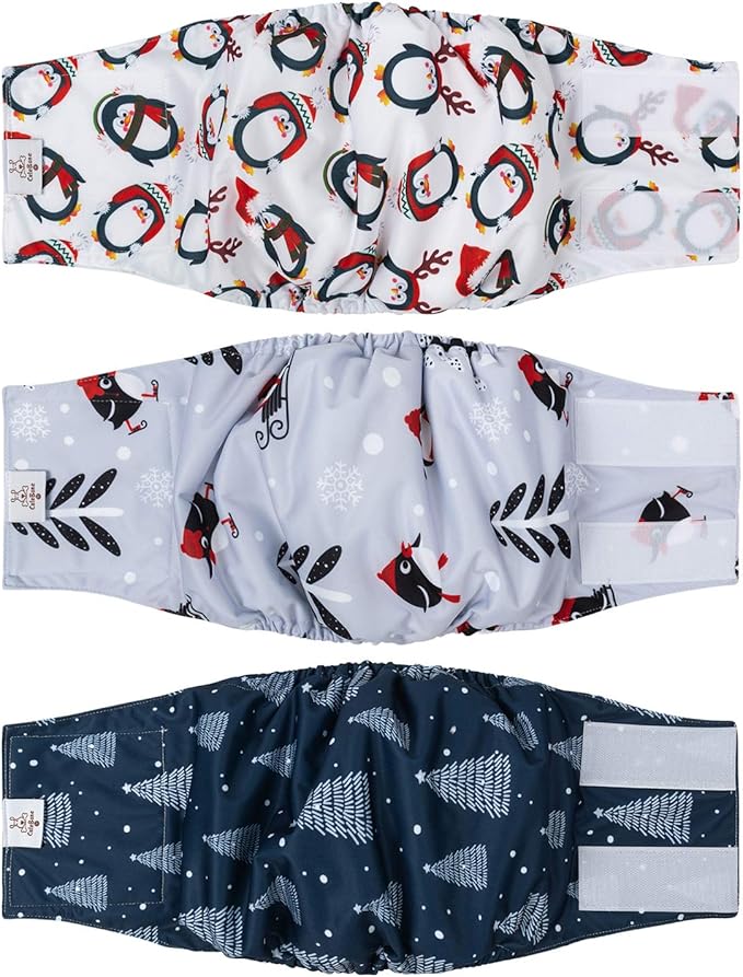 CuteBone Dog Diapers Male Medium for Christmas DM16M-PawvioPets