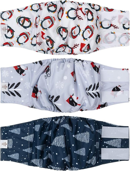 CuteBone Dog Diapers Male Medium for Christmas DM16M-PawvioPets