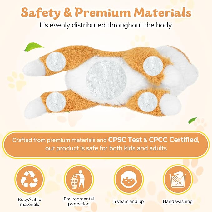 19Inch 3 Pounds Dog Weighted Stuffed Animals, Cute Realistic Puppy Stuffed Animal, Sensory Comfort Plush Throw Pillow Toy, Dog Plush Gift for Adults Kids Youth-PawvioPets