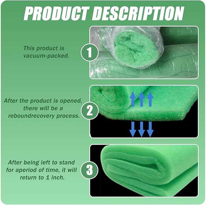 2PC Aquarium Filter Media Floss - 12"x78" (13ft per Roll) Total 12ft - 1" Thick Premium Polyester Filter Pad for Fish Tank - Mechanical Filtration, Crystal Clear Water, Fits Most Filters-PawvioPets