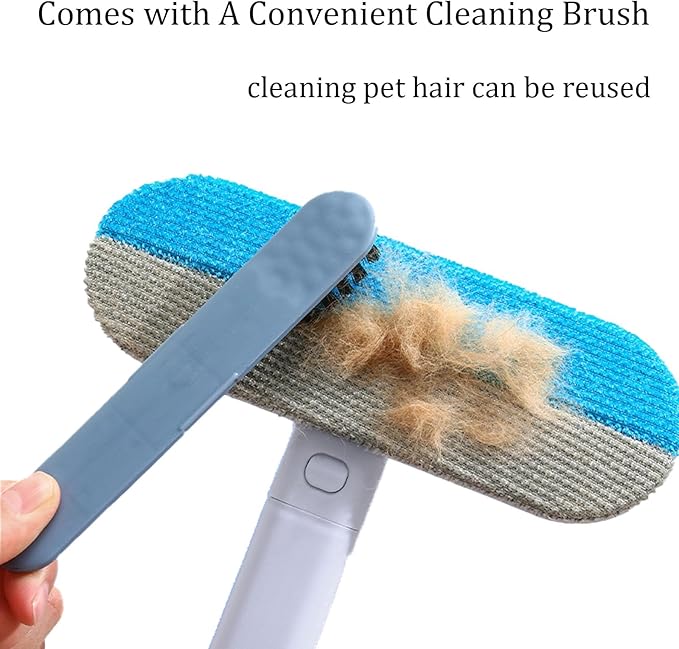 Dog Hair Remover for Couch Reusable Pet Hair Remover Brush 23in Long Handle for Furniture, Couch, Carpet, Clothes-PawvioPets
