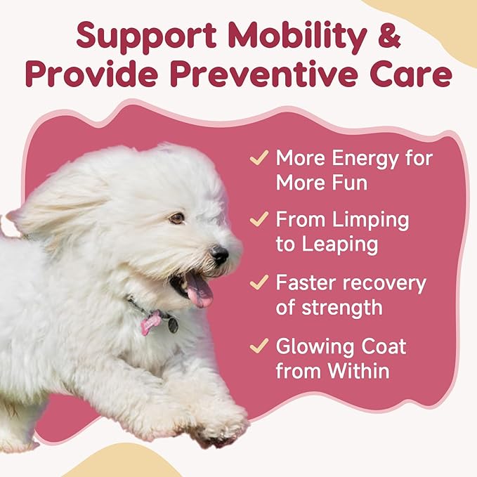 Glucosamine for Dogs - Joint Supplement for Dogs with Chondroitin, MSM, Omega 3, Hemp, Turmeric for Dog Joint Pain Relief, Dog Joint Supplement with Calcium Support Cartilage & Bone Health, 180 Chews-PawvioPets