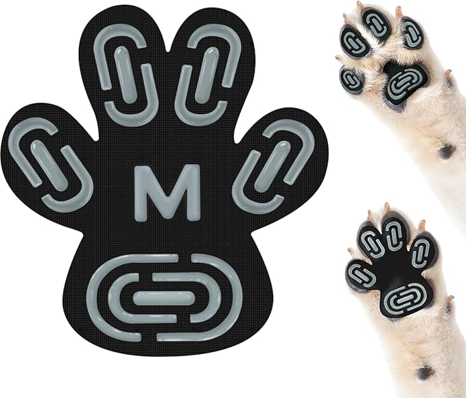 Anti-Slip Dog Paw Protector Pads for Senior Dogs, Dog Paw Adhesive Pads on Hardwood Floor,Senior Pets Essentials with Strong Traction,Puppy Grippers,12 Sets 48 pc M-PawvioPets