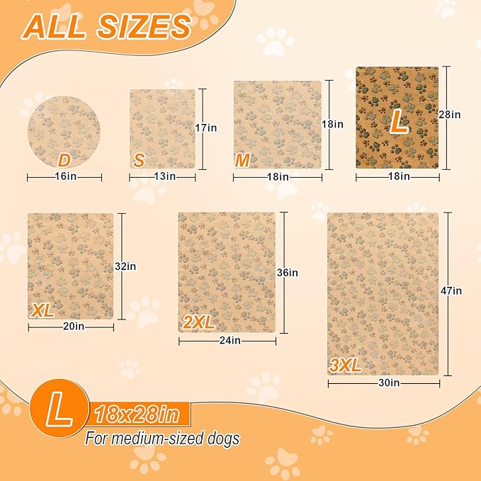 Dog Heating Pad,28×18 in Waterproof PVC Pet Heating Pad, Adjustable Thermostat+Constant On Function, Metal Protective Tube Comes with a Plush Cotton Sleeve，Whelping Box-Apricot-PawvioPets